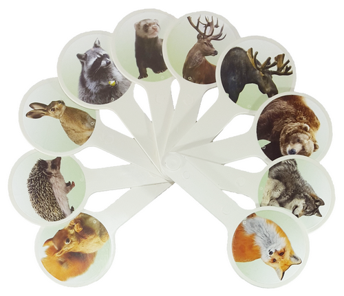 Веер с картинками - Дикие животные AS-0011, К-5377 
Веер с картинками - Дикие животные AS-0011, К-5377