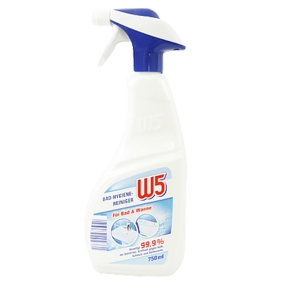 Спрей для чищення ванної кімнати В5 W5 bad-hygiene-reiniger 99,9% 750ml (Код : 00-00011043)
Спрей для чищення ванної кімнати В5 W5 bad-hygiene-reiniger 99,9% 750ml (Код : 00-00011043)