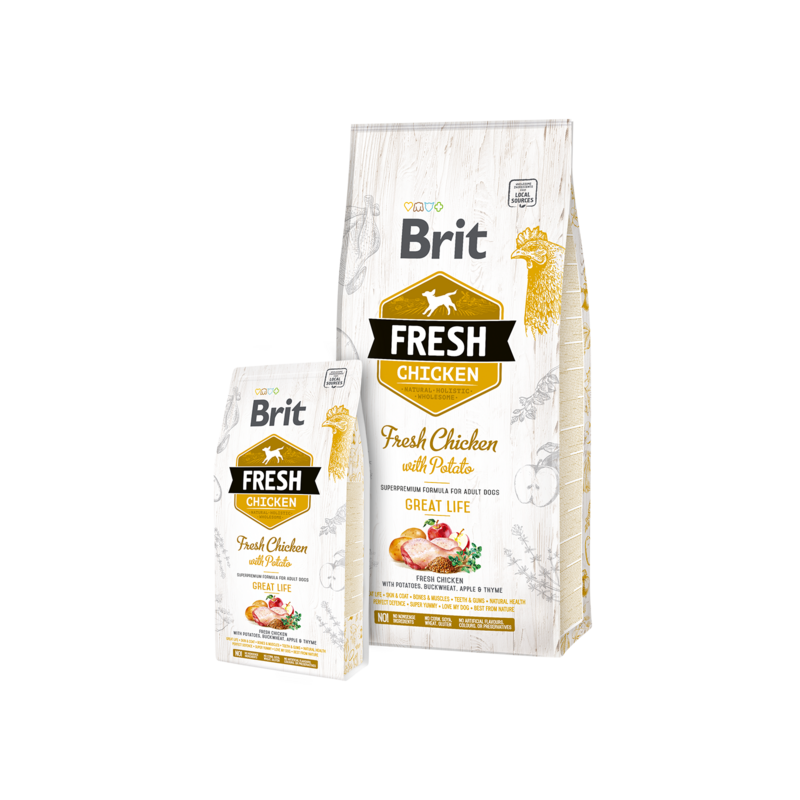 Сухой корм для собак Brit Fresh Chicken with Potato Adult Great Life 12 кг Акция
Сухой корм для собак Brit Fresh Chicken with Potato Adult Great Life 12 кг Акция