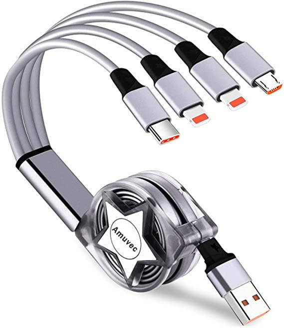 Многофункциональный зарядный кабель Amuvec, выдвижной USB-кабель 4 в 1 Micro USB Type C lightning
Многофункциональный зарядный кабель Amuvec, выдвижной USB-кабель 4 в 1 Micro USB Type C lightning