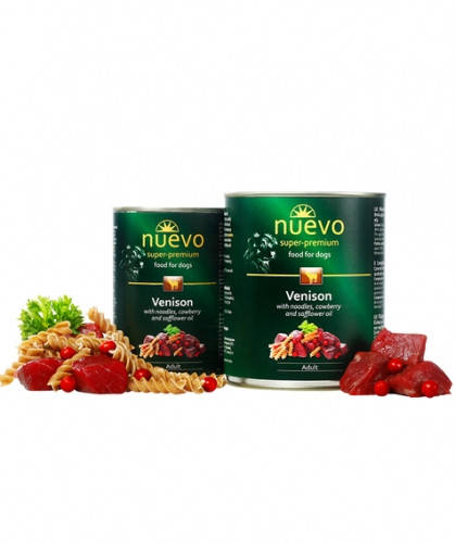 Влажный корм Nuevo Dog Adult Venison & Noodles & Cowberry с олениной, брусникой и сафлоровым маслом - 800 г
Влажный корм Nuevo Dog Adult Venison & Noodles & Cowberry с олениной, брусникой и сафлоровым маслом - 800 г