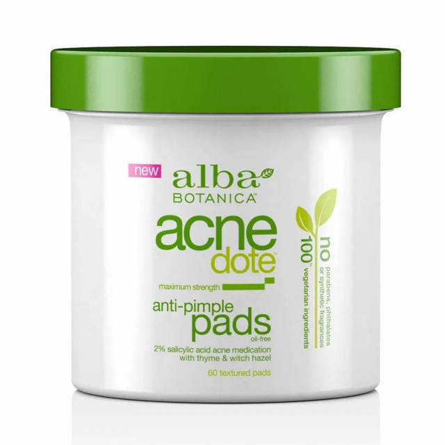 Противовоспалительные пады для лица с анти-акне эффектом AcneDote ТМ (60 шт.) Alba Botanica (США)
Противовоспалительные пады для лица с анти-акне эффектом AcneDote ТМ (60 шт.) Alba Botanica (США)
