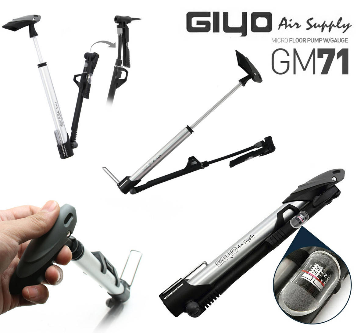 Насос вело ручной алюминиевый GIYO GM-71 манометр / шланг-телескоп / подножка / T-рукоятка (140 Psi / 9 атм)
Насос вело ручной алюминиевый GIYO GM-71 манометр / шланг-телескоп / подножка / T-рукоятка (140 Psi / 9 атм)