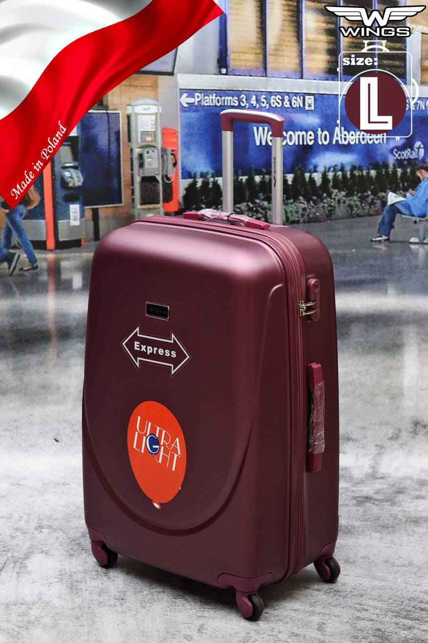 Чемодан Ударостойкий ! пластиковый на четырёх каучуковых колёсах WINGS K 310 L Burgundy, Бордовый
Чемодан Ударостойкий ! пластиковый на четырёх каучуковых колёсах WINGS K 310 L Burgundy, Бордовый