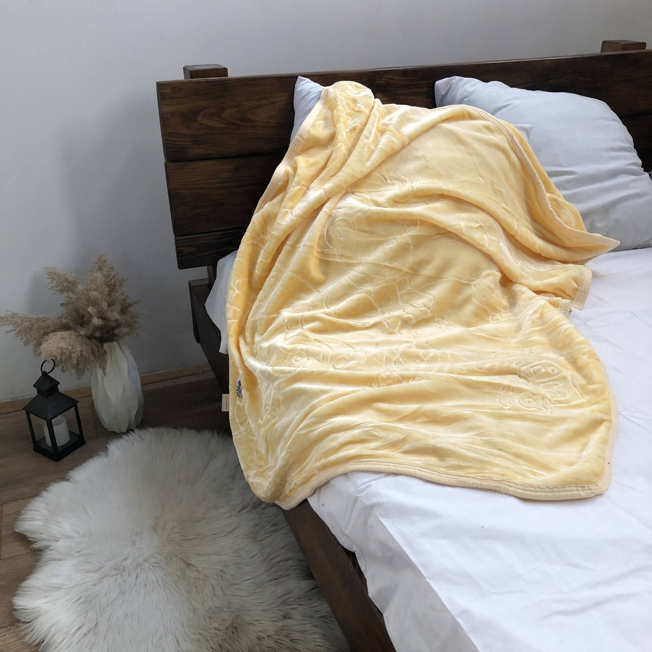 Детский плед двусторонний, Желтый 
Детский плед двусторонний, Желтый