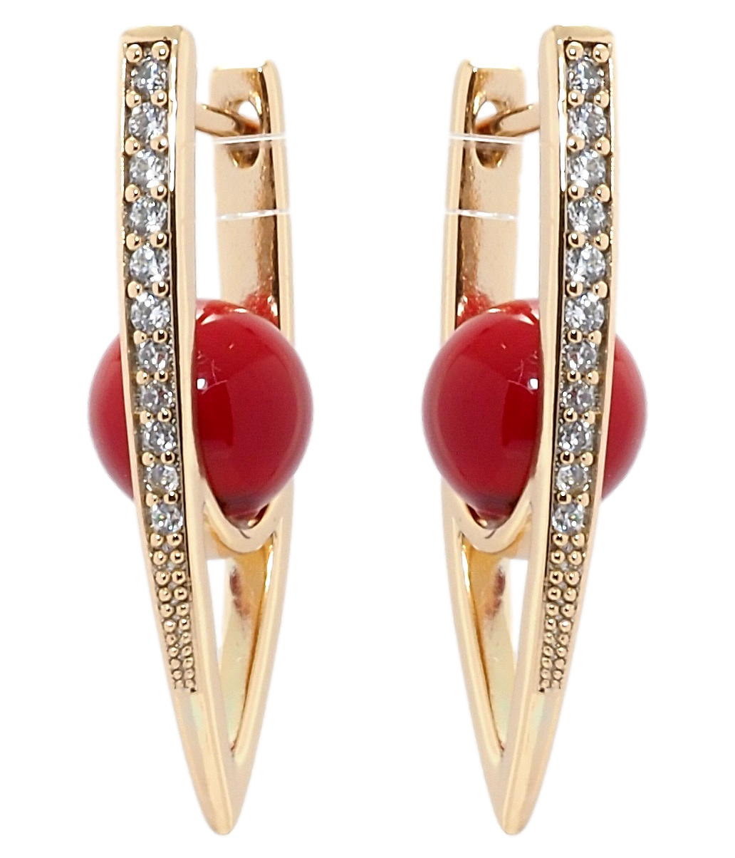 Серьги Xuping Позолота 18K английский замок "Скобы с дорожками циркония и красным шариком"
Серьги Xuping Позолота 18K английский замок "Скобы с дорожками циркония и красным шариком"