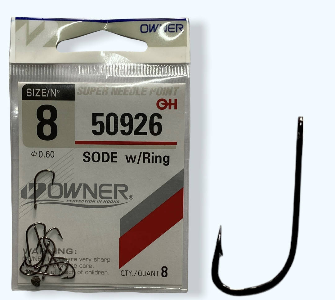 Крючки Owner 50926 SODE w/Ring 8 
Крючки Owner 50926 SODE w/Ring 8