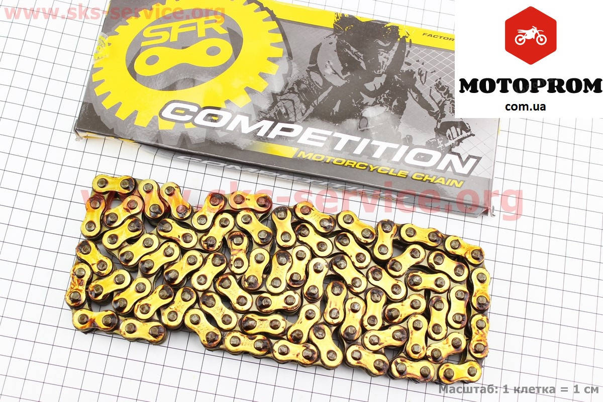 Цепь усиленная (SFR) Цепь привода колеса 428Н*128L GOLD Geon x road light 200, Yamaha ybr.
Цепь усиленная (SFR) Цепь привода колеса 428Н*128L GOLD Geon x road light 200, Yamaha ybr.