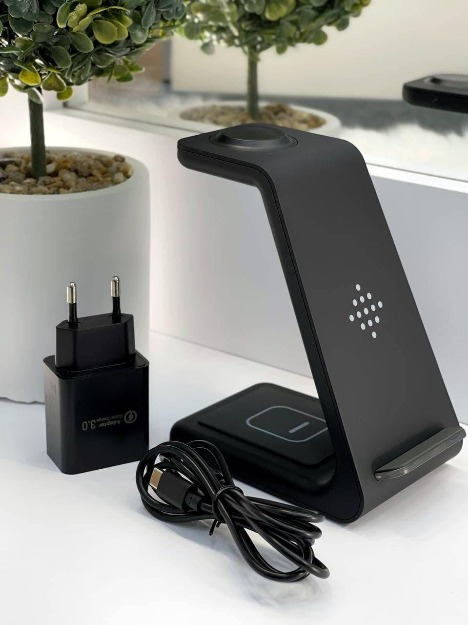 Беспроводная зарядка T3 Bonola 3в1 для iPhone/AirPods/Apple Watch, Черный
Беспроводная зарядка T3 Bonola 3в1 для iPhone/AirPods/Apple Watch, Черный