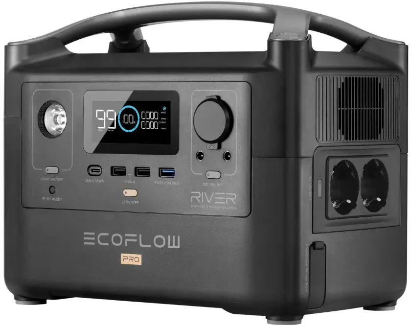 Универсальная мобильная батарея EcoFlow RIVER Pro 600W 720Wh. Портативный солнечный генератор
Универсальная мобильная батарея EcoFlow RIVER Pro 600W 720Wh. Портативный солнечный генератор