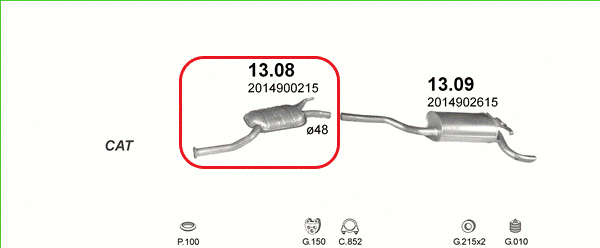 Резонатор (выхлопная система) MERCEDES 190 - W201 2.0 E (1997см3) 82-91гг (Мерседес) 
Резонатор (выхлопная система) MERCEDES 190 - W201 2.0 E (1997см3) 82-91гг (Мерседес)