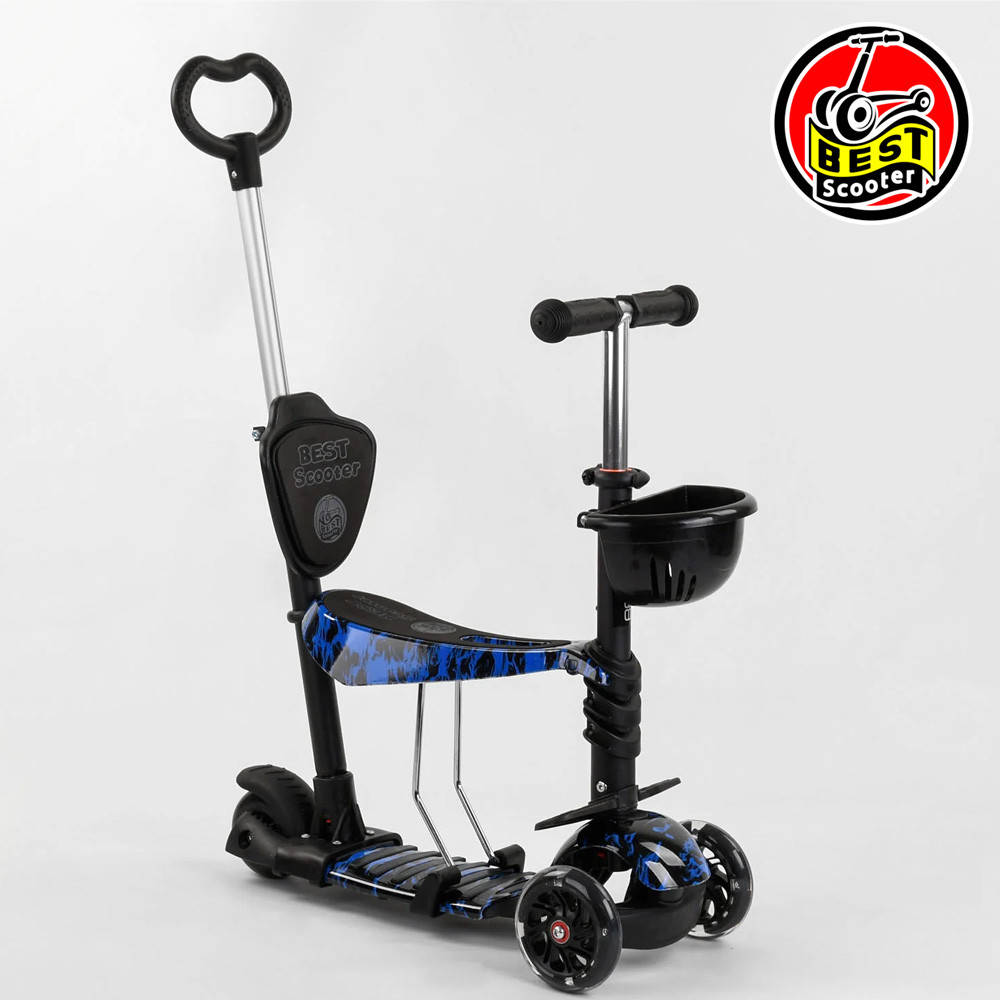 Детский самокат 5в1 с сиденьем и родительской ручкой Best Scooter 18496 Черно-синий, Черный
Детский самокат 5в1 с сиденьем и родительской ручкой Best Scooter 18496 Черно-синий, Черный
