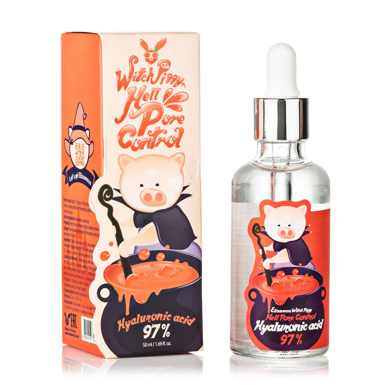 Сыворотка с гиалуроновой кислотой Elizavecca Witch Piggy Hell Pore Control Hyaluronic Acid 97% 50 мл 
Сыворотка с гиалуроновой кислотой Elizavecca Witch Piggy Hell Pore Control Hyaluronic Acid 97% 50 мл