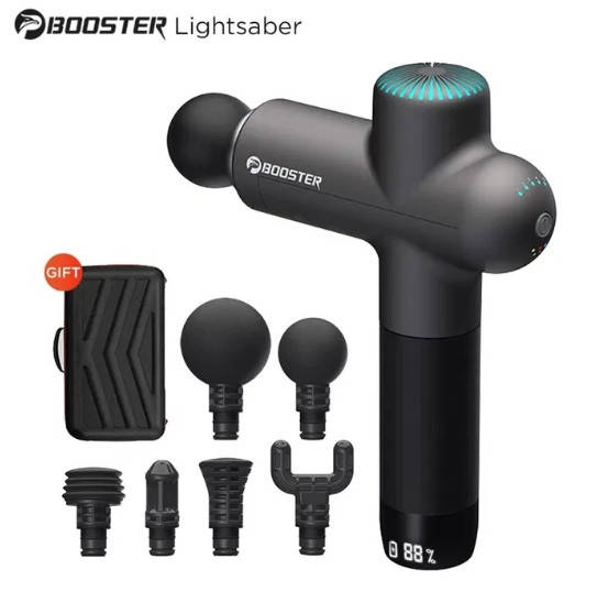Перкуссионный массажер триггерных точек Booster Lightsaber Ударный массажер Пистолет для массажа мышц
Перкуссионный массажер триггерных точек Booster Lightsaber Ударный массажер Пистолет для массажа мышц