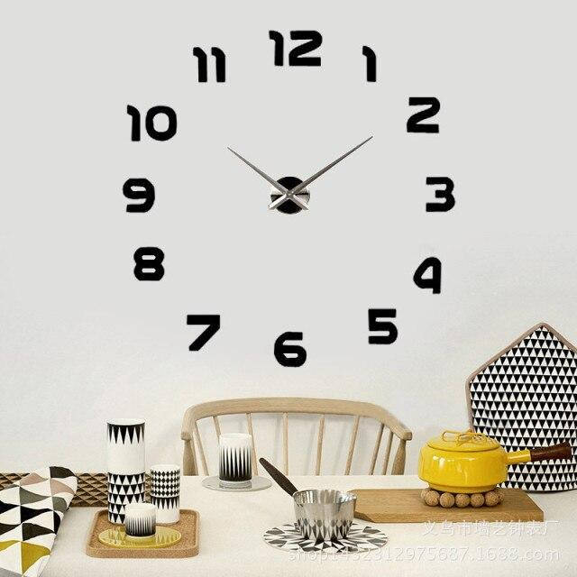 Большие настенные 3Д часы DIY Clock 60-90 см с цифрами / 3D часы на стену / Бескаркасные часы
Большие настенные 3Д часы DIY Clock 60-90 см с цифрами / 3D часы на стену / Бескаркасные часы