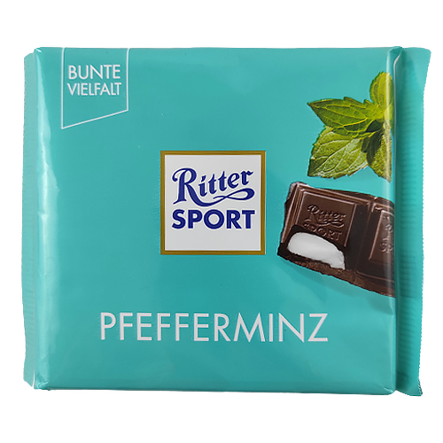 Шоколад Ріттер Спорт м'ята перцева Ritter Sport peppermint 100g 80шт/ящ (Код : 00-00003508)
Шоколад Ріттер Спорт м'ята перцева Ritter Sport peppermint 100g 80шт/ящ (Код : 00-00003508)