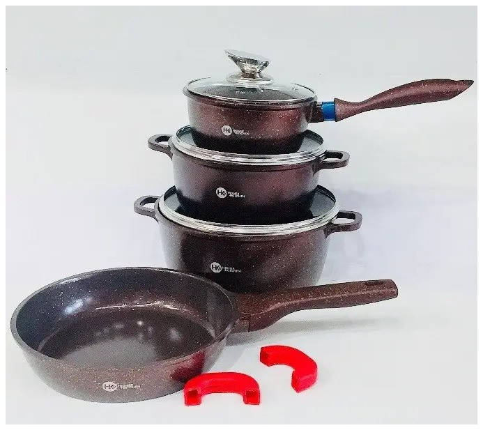 Набор кастрюль с антипригарным гранитным покрытием HIGHER KITCHEN НК-307 Кофейного цвета, Красный
Набор кастрюль с антипригарным гранитным покрытием HIGHER KITCHEN НК-307 Кофейного цвета, Красный
