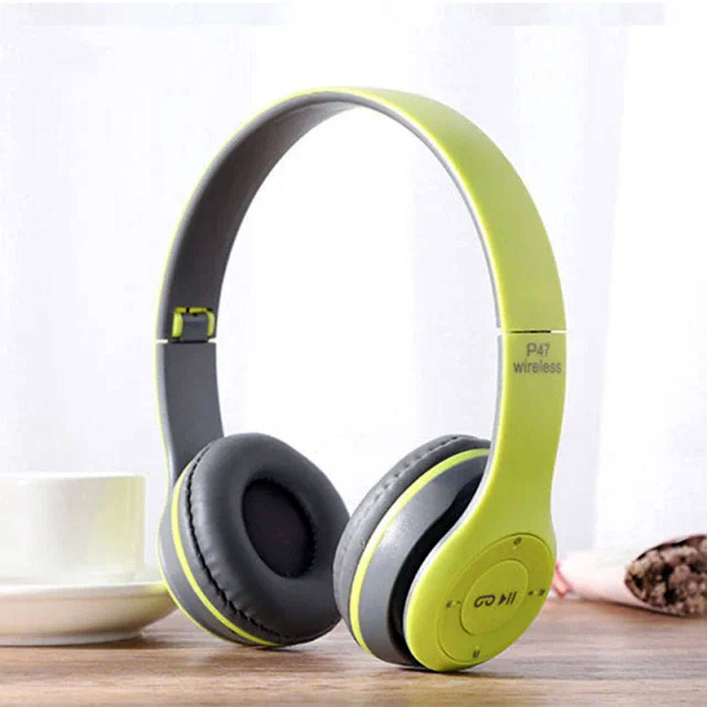 Беспроводные стерео наушники P47 Bluetooth с микрофоном / Накладные наушники с MP3 плеером и радио Зеленый
Беспроводные стерео наушники P47 Bluetooth с микрофоном / Накладные наушники с MP3 плеером и радио Зеленый