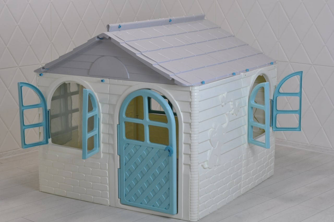 Детский игровой пластиковый домик со шторками ТМ Doloni (средний) 02550/5