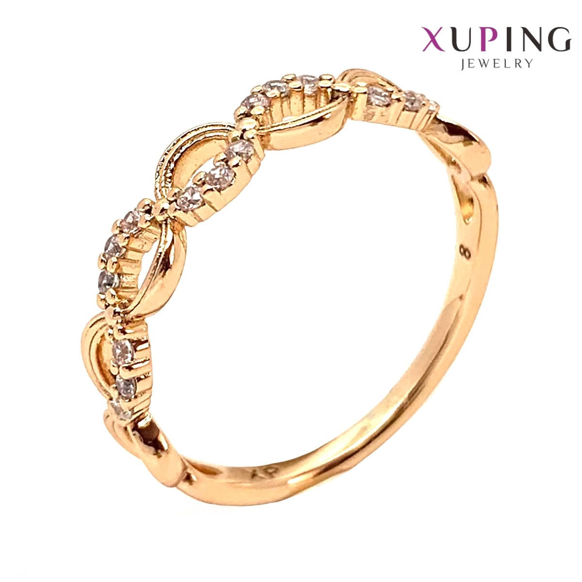 Кольцо Xuping, белые фианиты (куб. цирконий), ширина 4 мм, вес 2 г, позолота 18K, ХР01419 (19)
Кольцо Xuping, белые фианиты (куб. цирконий), ширина 4 мм, вес 2 г, позолота 18K, ХР01419 (19)