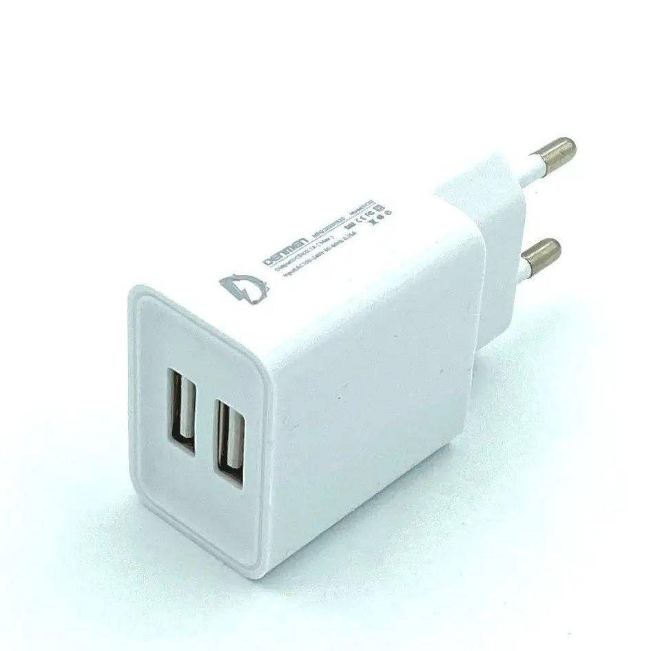 Сетевое зарядное устройство СЗУ Denmen DC02V Micro 2USB 2.1A, Белый
Сетевое зарядное устройство СЗУ Denmen DC02V Micro 2USB 2.1A, Белый