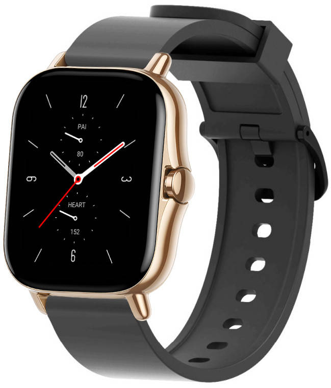 Силиконовый ремешок Like для Amazfit GTS 2 Черный 
Силиконовый ремешок Like для Amazfit GTS 2 Черный