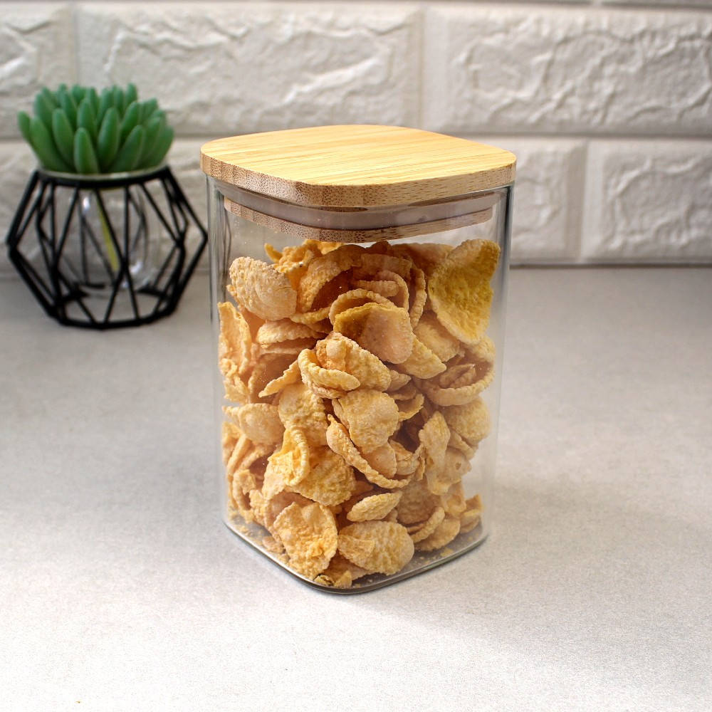 Прямоугольная стеклянная банка для хранения с бамбуковой крышкой 480 мл Ardesto Fresh, Прозрачный
Прямоугольная стеклянная банка для хранения с бамбуковой крышкой 480 мл Ardesto Fresh, Прозрачный