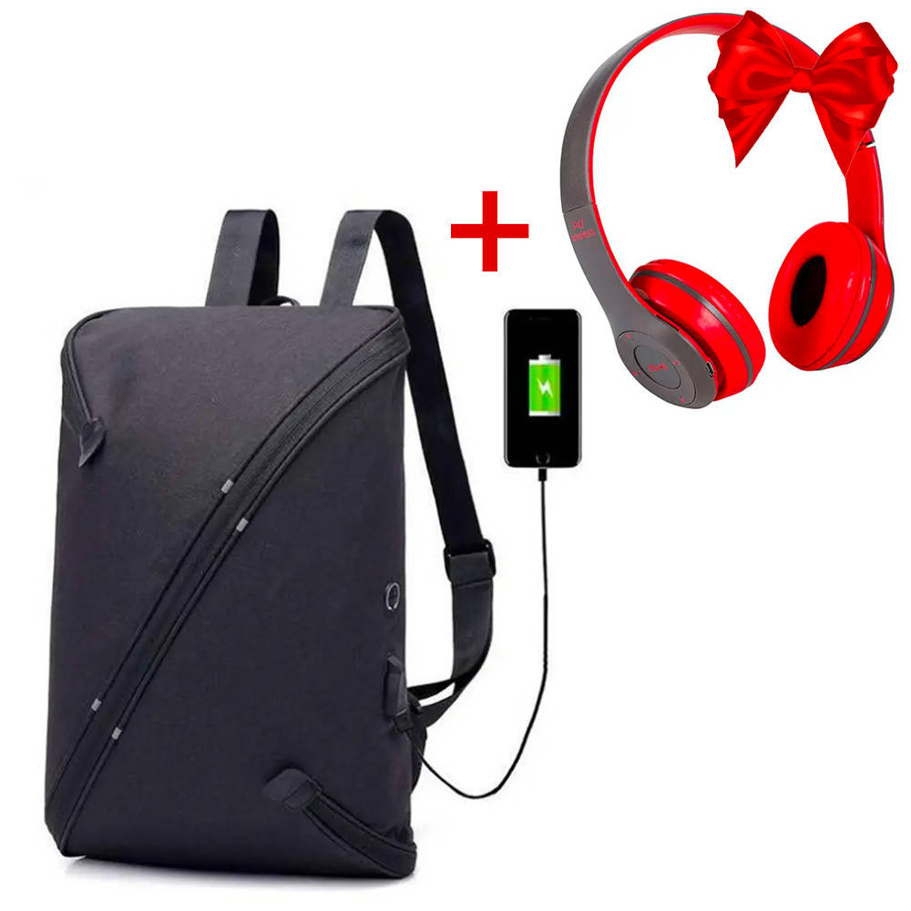 Городской рюкзак с выходом на USB UNO bag + Подарок Беспроводные Bluetooth-наушники P47 с микрофоном, Темно-серый
Городской рюкзак с выходом на USB UNO bag + Подарок Беспроводные Bluetooth-наушники P47 с микрофоном, Темно-серый
