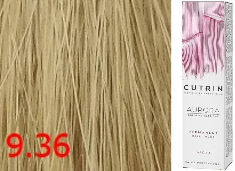 Cutrin Aurora Permanent Color - Аммиачная краска для волос 9.36 Очень светлый золотой песок, 60 мл
Cutrin Aurora Permanent Color - Аммиачная краска для волос 9.36 Очень светлый золотой песок, 60 мл
