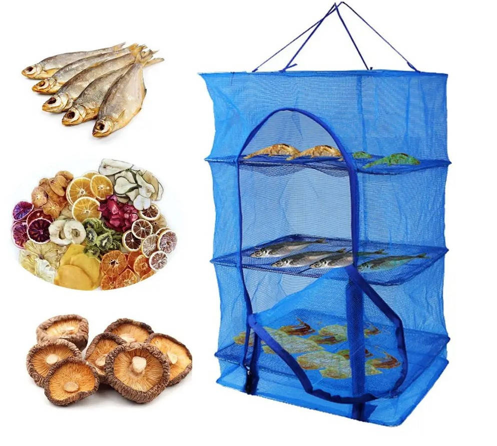 Сушилка сетка складная для рыбы, сушка грибов, фруктов и овощей трехъярусная 50x50x55см
Сушилка сетка складная для рыбы, сушка грибов, фруктов и овощей трехъярусная 50x50x55см