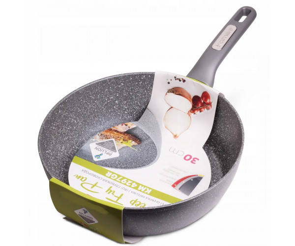 Сотейник Kamille d-30 см., h-8 см. з мармуровим антипригарним покриттям