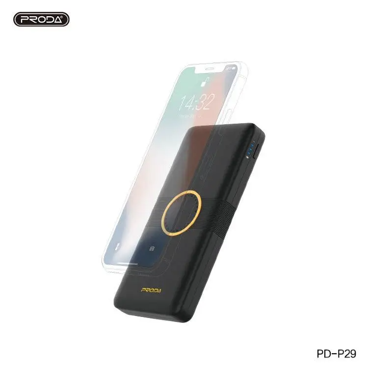 Power Bank / Повербанк / УМБ / Внешний аккумулятор Proda PD-P29 10000 mAh 2 в 1 с беспроводной зарядкой
Power Bank / Повербанк / УМБ / Внешний аккумулятор Proda PD-P29 10000 mAh 2 в 1 с беспроводной зарядкой