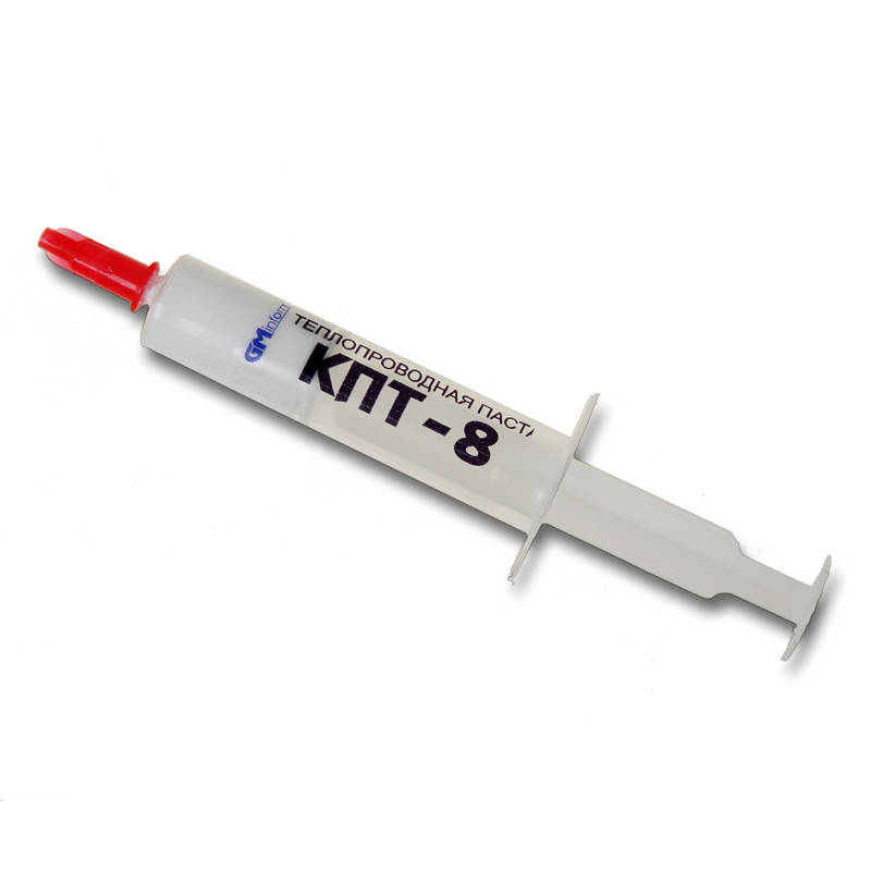 Термопаста КПТ-8 шприц 10гр -60C +180C
Термопаста КПТ-8 шприц 10гр -60C +180C