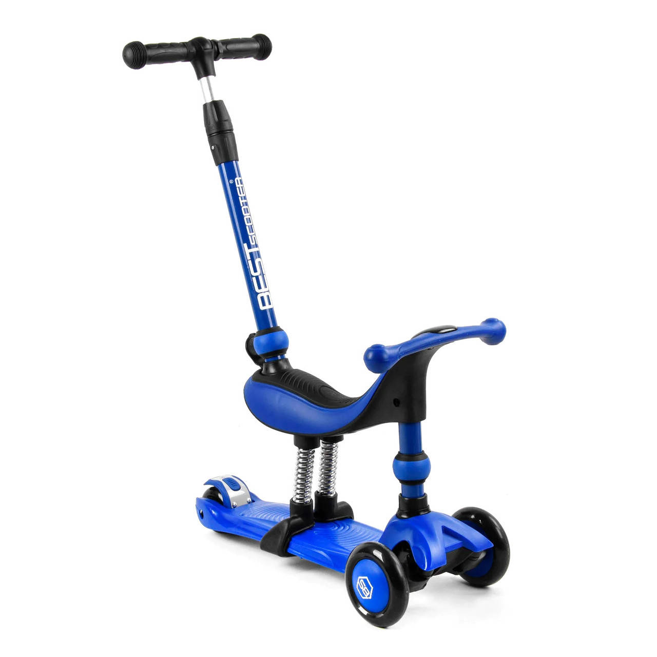 Детский трехколесный самокат с сиденьем 5 в 1 с родительской ручкой Best Scooter BS-27018 Синий
Детский трехколесный самокат с сиденьем 5 в 1 с родительской ручкой Best Scooter BS-27018 Синий