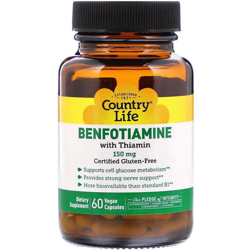 Бенфотиамин с Коэнзимом B1 Country Life "Benfotiamine with Coenzyme B1" 150 мг (60 капсул)
Бенфотиамин с Коэнзимом B1 Country Life "Benfotiamine with Coenzyme B1" 150 мг (60 капсул)