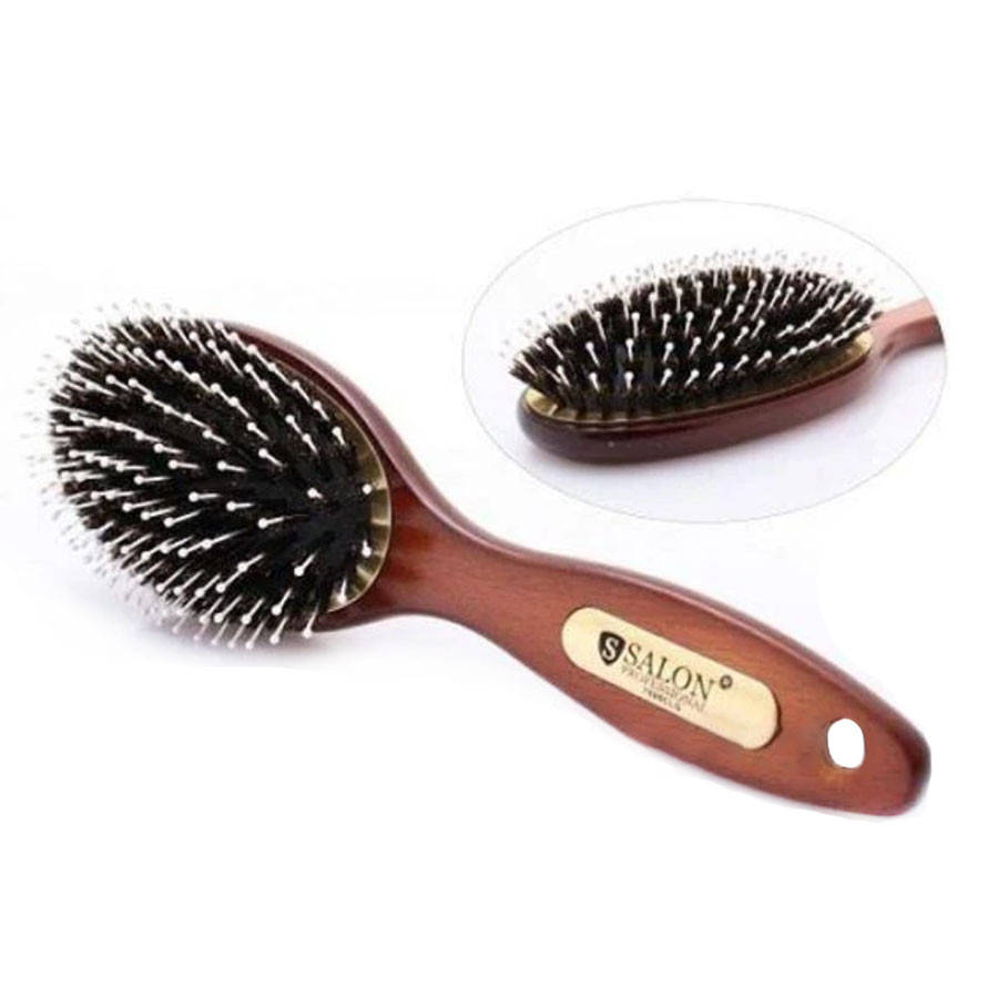 Щетка для волос массажная овальная деревянная со смешанной щетиной Salon Professional 7695CLG
Щетка для волос массажная овальная деревянная со смешанной щетиной Salon Professional 7695CLG