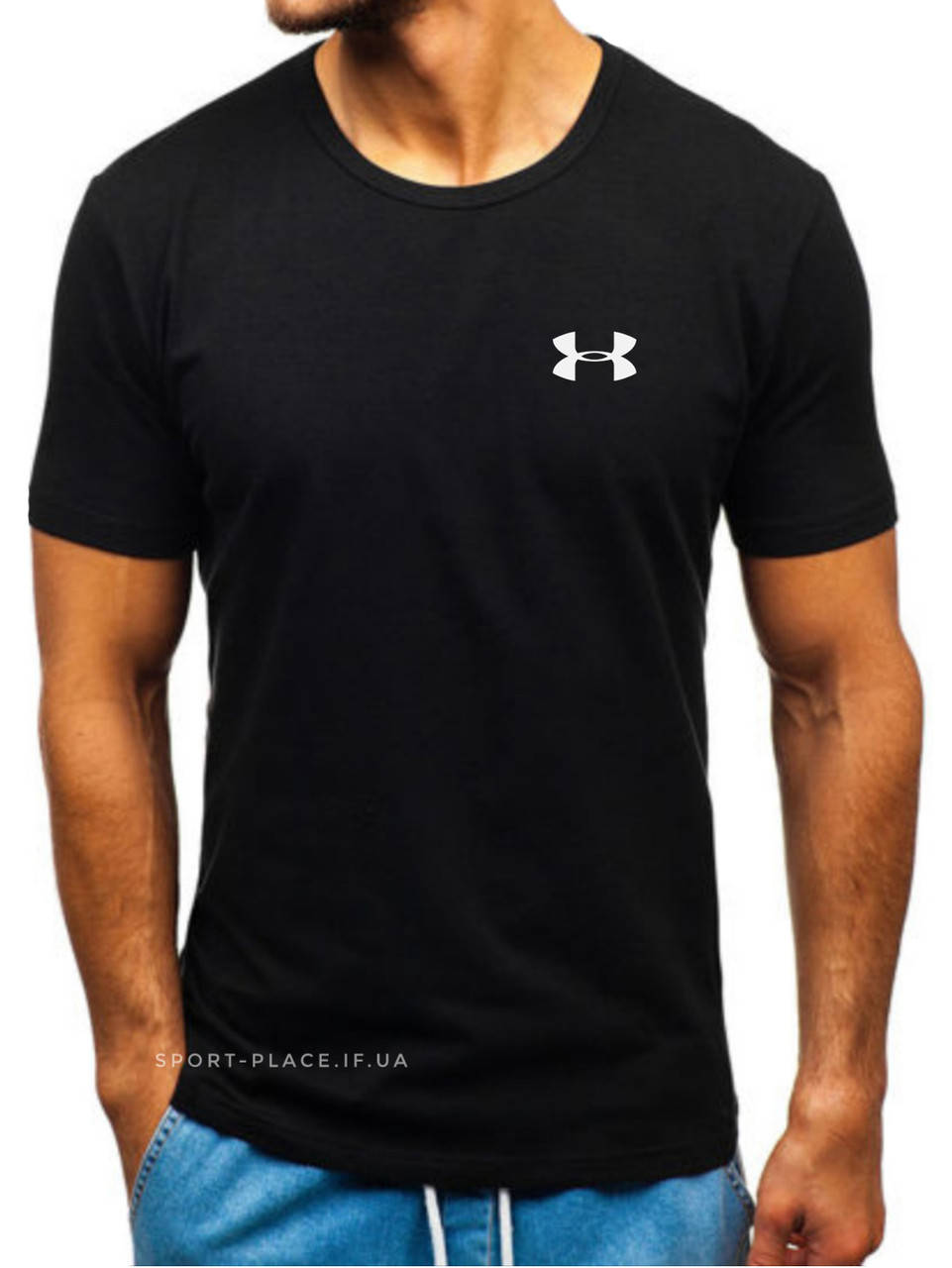 Мужская футболка Under Armour (Андер Армор) черная (маленькая эмблема) хлопок M, 48
Мужская футболка Under Armour (Андер Армор) черная (маленькая эмблема) хлопок M, 48