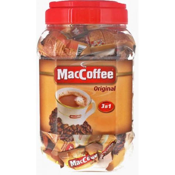 "MacСoffee" 3 в 1 Original Банка 50 пакетів
"MacСoffee" 3 в 1 Original Банка 50 пакетів