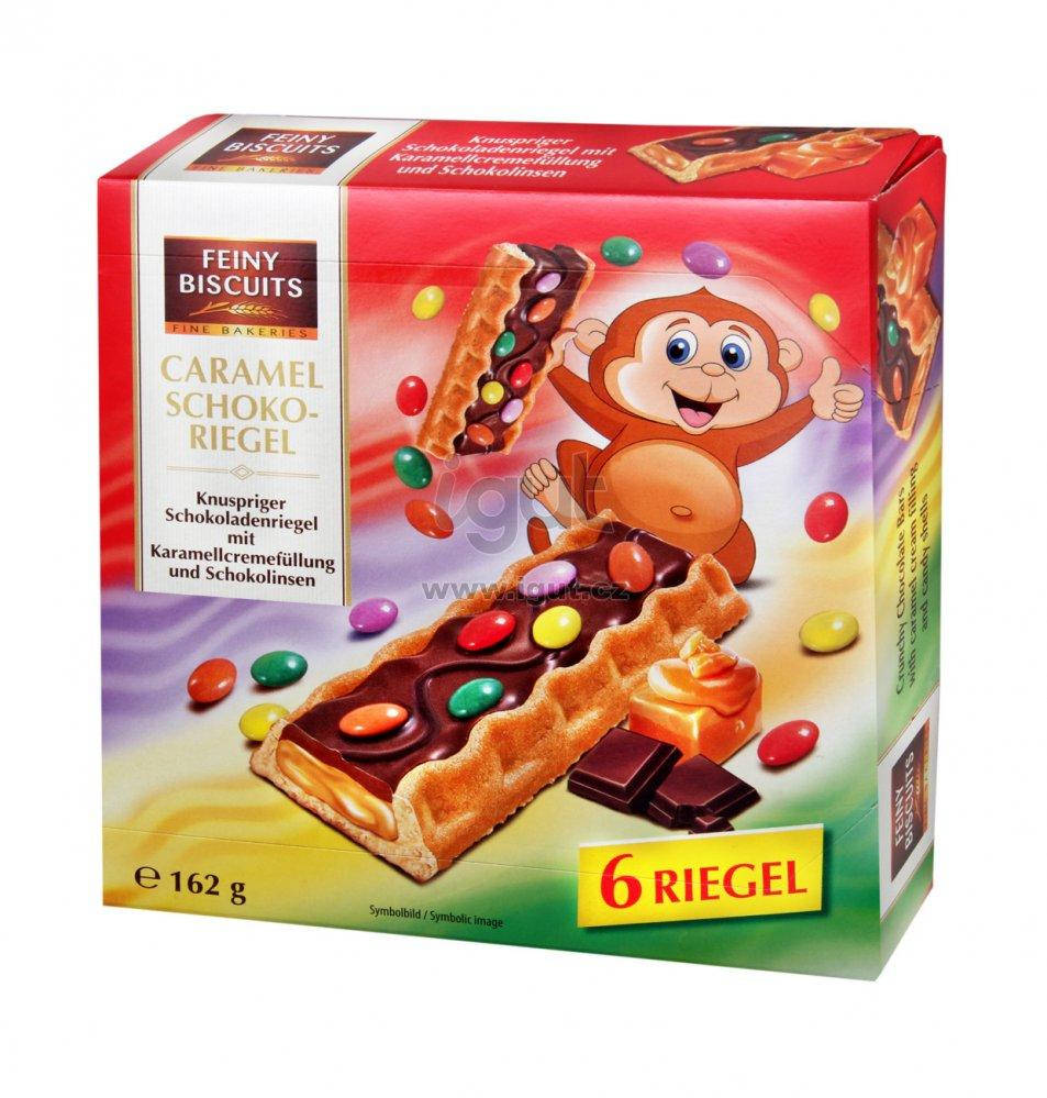 Печенье хрустящее с шоколадно- карамельной начинкой и ММДемсами Feiny Biscuits Caramel Schoko Riegel, 162 гр.
Печенье хрустящее с шоколадно- карамельной начинкой и ММДемсами Feiny Biscuits Caramel Schoko Riegel, 162 гр.
