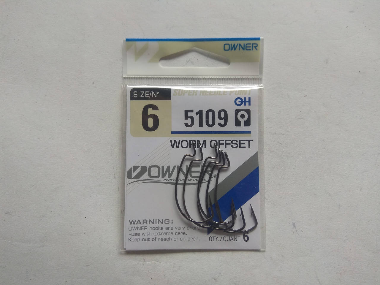 Крючок офсетный 5109 Owner Worm Offset 6
Крючок офсетный 5109 Owner Worm Offset 6