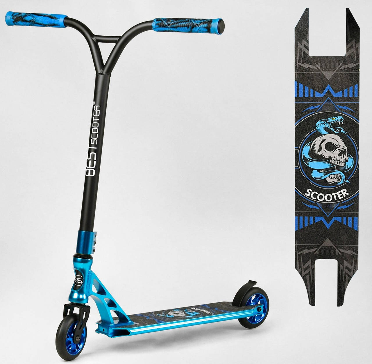Трюковой самокат с Черепом Синий 8-16 лет Best Scooter HIC, Без Пег, алюминиевый диск анодированная покраска
Трюковой самокат с Черепом Синий 8-16 лет Best Scooter HIC, Без Пег, алюминиевый диск анодированная покраска