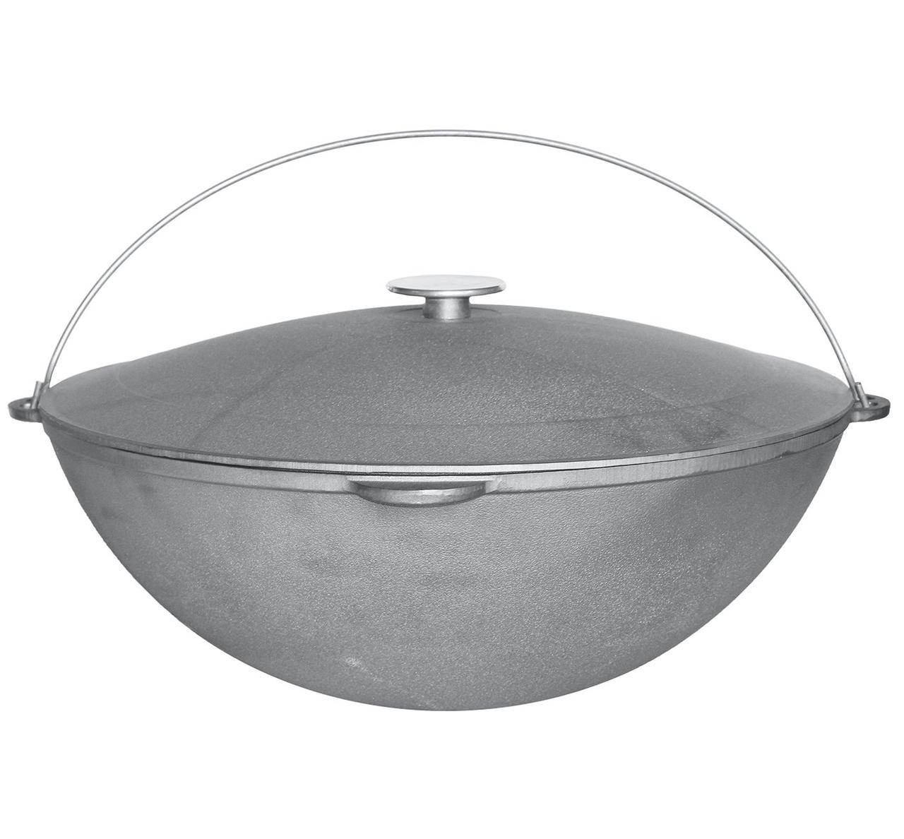 Казан татарський чавунний 32л. з дужкою і кришкою 
Казан татарський чавунний 32л. з дужкою і кришкою