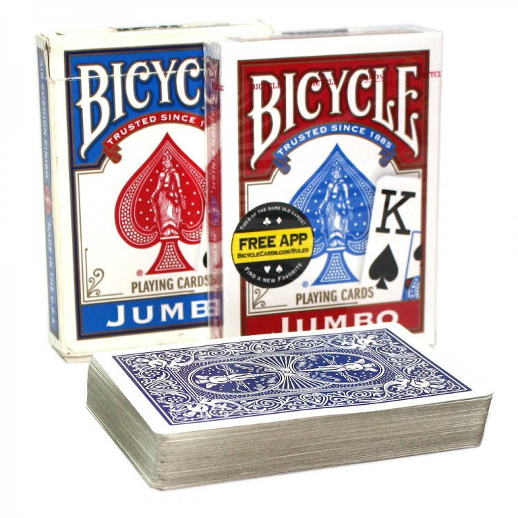 Карты для покера и фокусов Bicycle Jumbo Index 
Карты для покера и фокусов Bicycle Jumbo Index