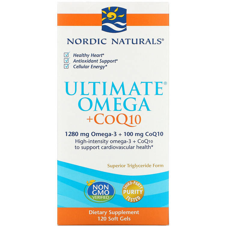 Рыбий жир с коэнзимом Q10, Nordic Naturals "Ultimate Omega + CoQ10" для сердца, 1280 мг (120 гелевых капсул)
Рыбий жир с коэнзимом Q10, Nordic Naturals "Ultimate Omega + CoQ10" для сердца, 1280 мг (120 гелевых капсул)