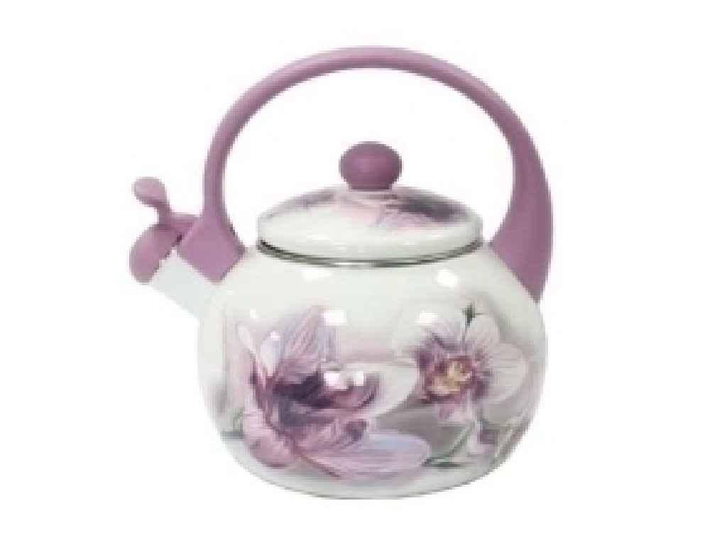Эмалированный чайник со свистком 2,2 литра Орхидея FT7 5/L PINK HANDLE "ZAUBERG", Белый
Эмалированный чайник со свистком 2,2 литра Орхидея FT7 5/L PINK HANDLE "ZAUBERG", Белый