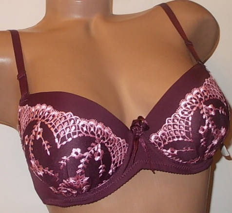 Бюстгальтер LuLoLa неполная 75В (на полтора) большой пуш-ап лифчик, Бордовый 
Бюстгальтер LuLoLa неполная 75В (на полтора) большой пуш-ап лифчик, Бордовый