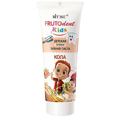 FRUTOdent Kids ЗУБНА ПАСТА дитяча гелева Кола, 65 г, ВІТЭКС