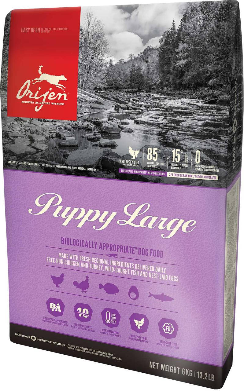 Orijen Puppy Large (Ориджен Паппи Ладж) сухой корм для щенков крупных пород 11.4 kg.
Orijen Puppy Large (Ориджен Паппи Ладж) сухой корм для щенков крупных пород 11.4 kg.