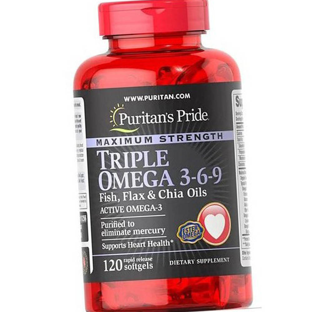 Омега 3-6-9 Puritan's Pride Maximum Strength Triple Omega 3-6-9 Fish 120 гел капсул
Омега 3-6-9 Puritan's Pride Maximum Strength Triple Omega 3-6-9 Fish 120 гел капсул
