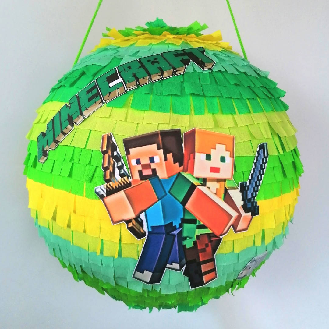 Пиньята бумажная для праздника пиньята Майнкрафт шар 110 обхват
Пиньята бумажная для праздника пиньята Майнкрафт шар 110 обхват